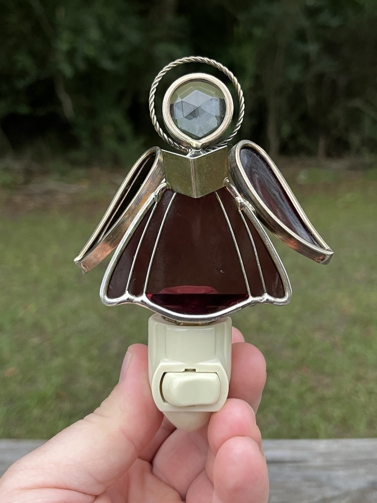 Vintage Stained Glass Angle Night Light – Eagle USA Plug
