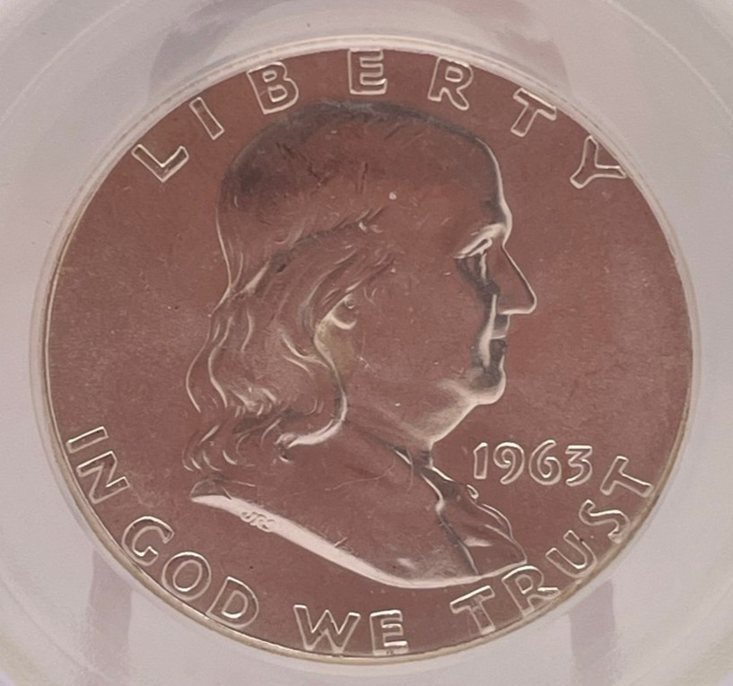 1963 Silver Franklin Half Dollar (PCGS MS 64) (C7)