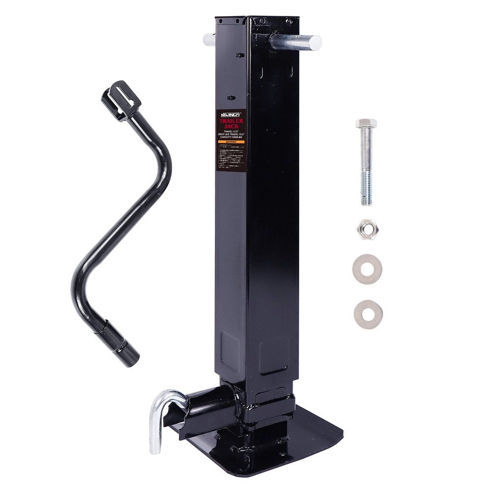 26" Lift 12000 lb Heavy-Duty Trailer Jack Weld-on Drop Leg Square Sidewind Stand