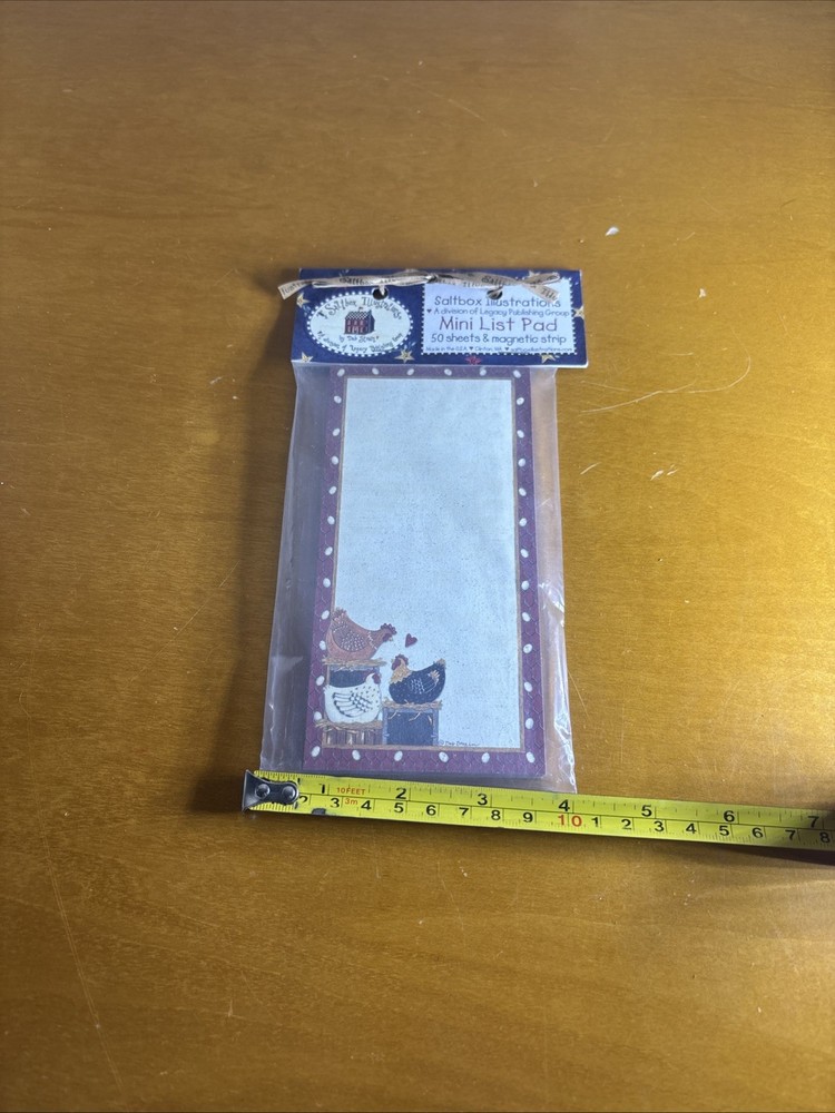 Saltbox Illustrations Speciality Notepad Rooster Hens Rustic Farm