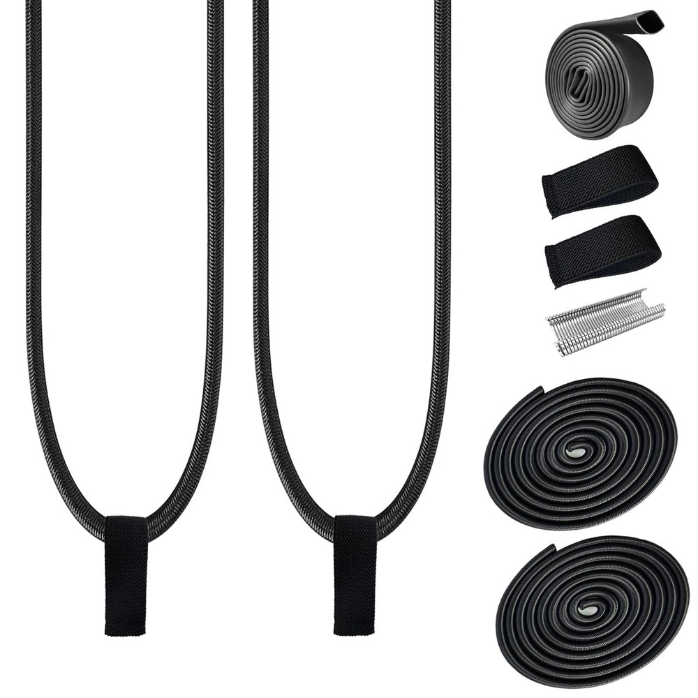 2 Pcs Replacement Wakeboard Tower Rack Bungee Cord Strap with Pull Tab, Wakeb...