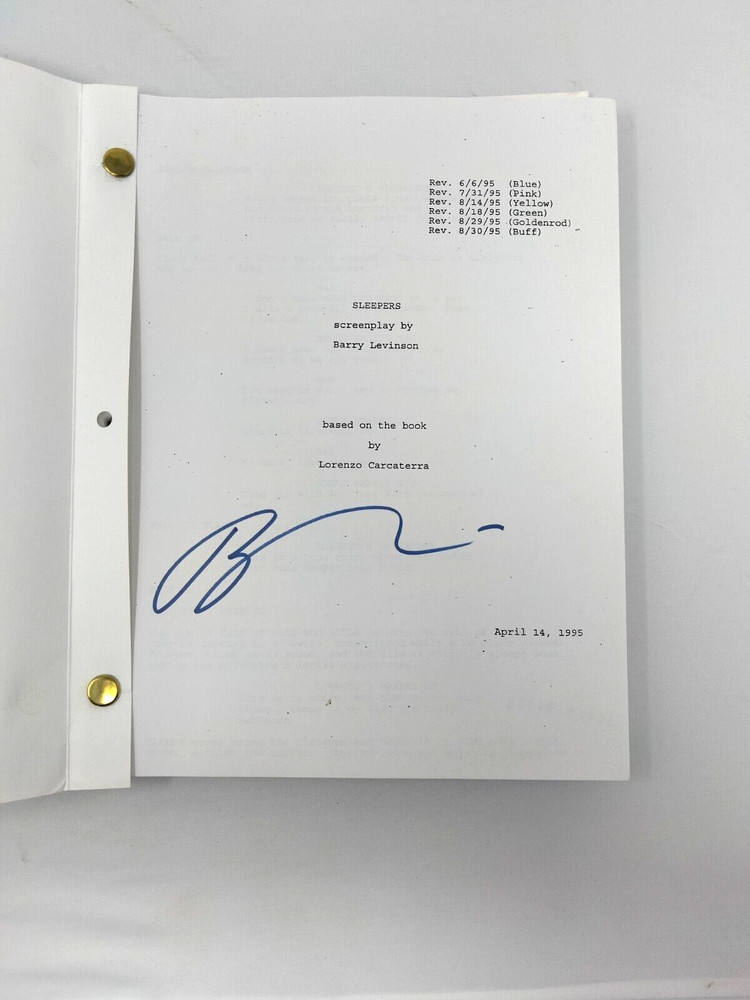Barry Levinson "Sleepers" AUTOGRAPH Signed Full Complete Script Screenplay