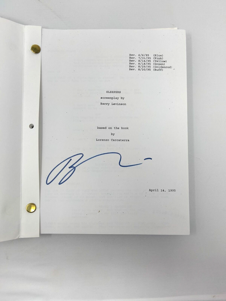 Barry Levinson "Sleepers" AUTOGRAPH Signed Full Complete Script Screenplay