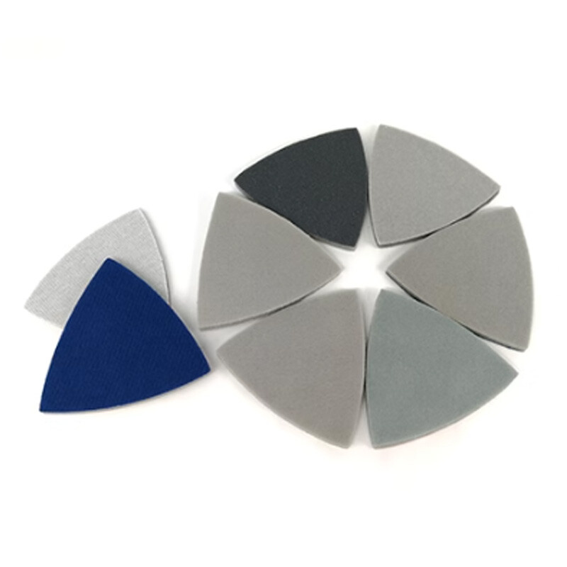 80mm Triangular Sponge Polishing Sanding Sheet Pads Multi-tool 300-3000 Grit