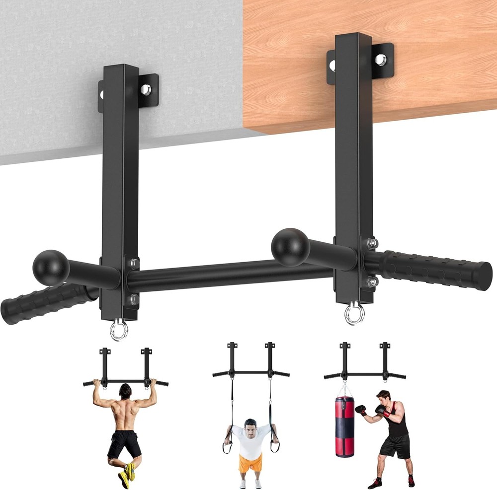 Joist Mounted Pull Up Bar, 650lbs Heavy Duty Strength Training Pullup Bars, Mult