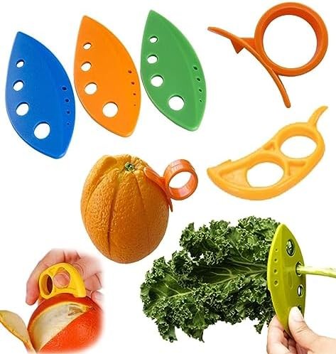 3 Herb Stripper and 2 Citrus Peeler Set