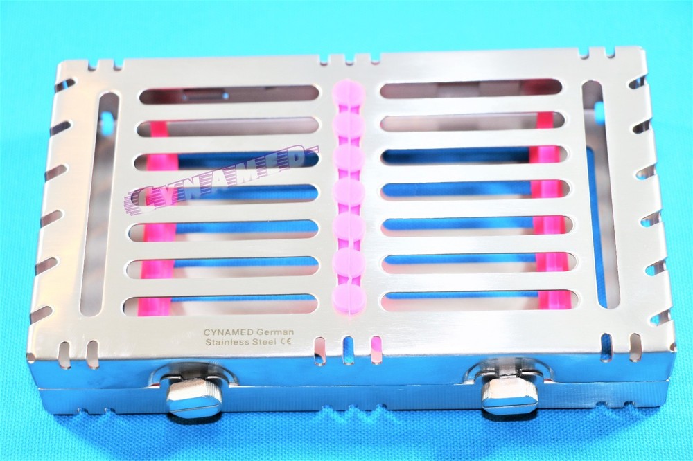5PCS DETACHABLE STERILIZATION CASSETTE RACK FOR 7 INSTRUMENTS WITH DOUBLE BUTTON