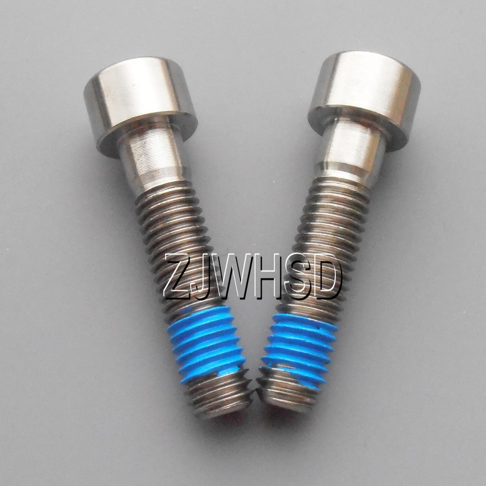 2pcs M8 x 35 mm Ti Titanium Screw Bolt Allen Hex Socket Cap Head + Thread Locker