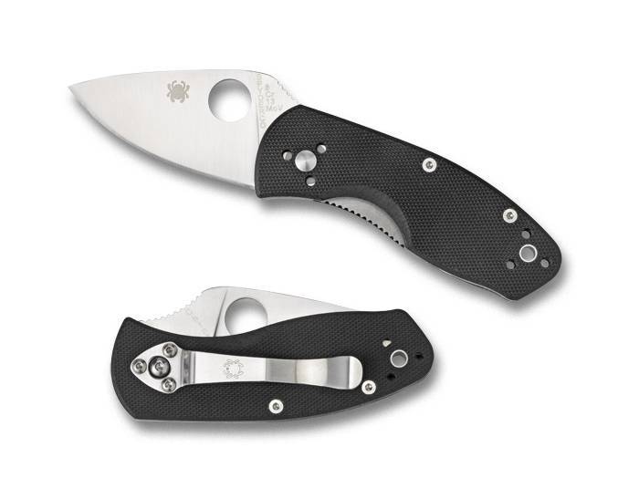 Spyderco Ambitious Pocket Knife G10 handle Plain Edge C148GP