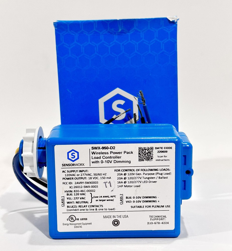New SensorWorx  SWX-950-D2 Wireless Power Pack Load Controller - 0-10V Dim