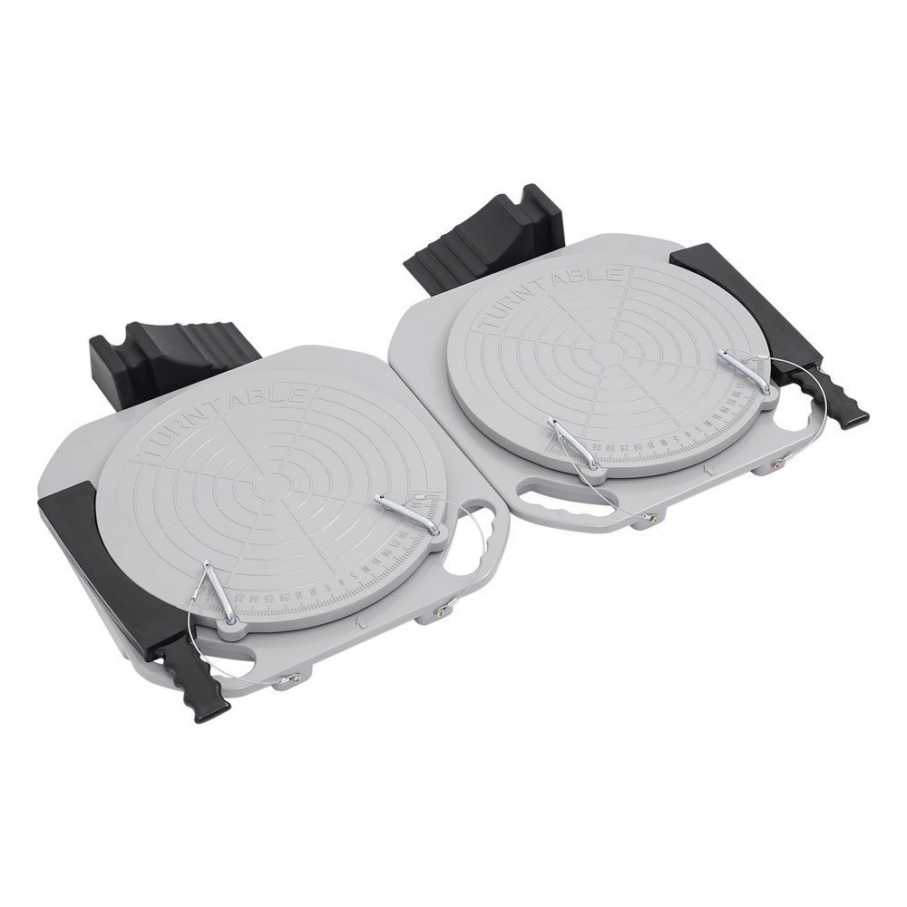 2X Wheel Alignment Turntable Turn Plates with Transition Bridge & Thrust Block