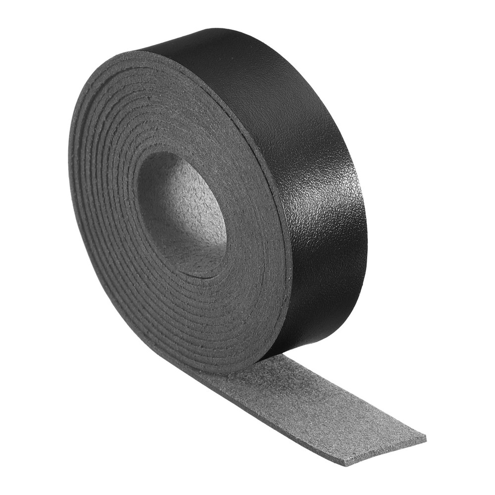 Leather Straps for Crafts, 3/4" Wide Leather Strips(Black)