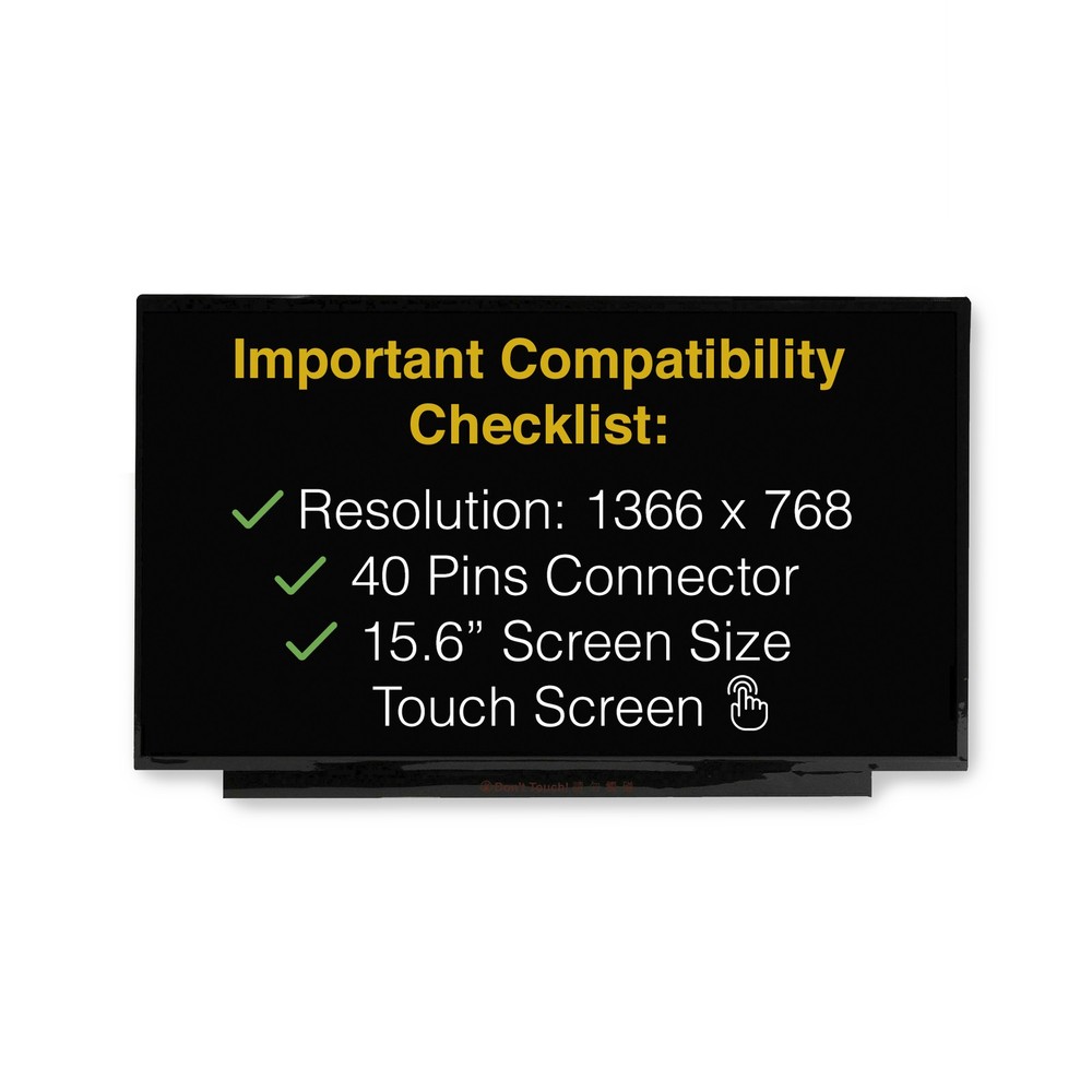 NT156WHM-T04 40 Pins Touch Screen Replacement LCD LED Display With Tools