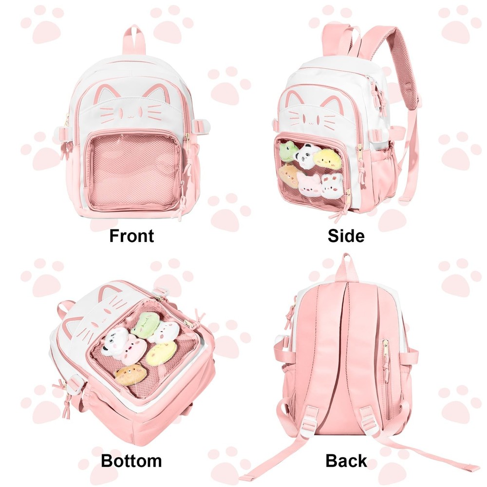 backpack Pink-white Small