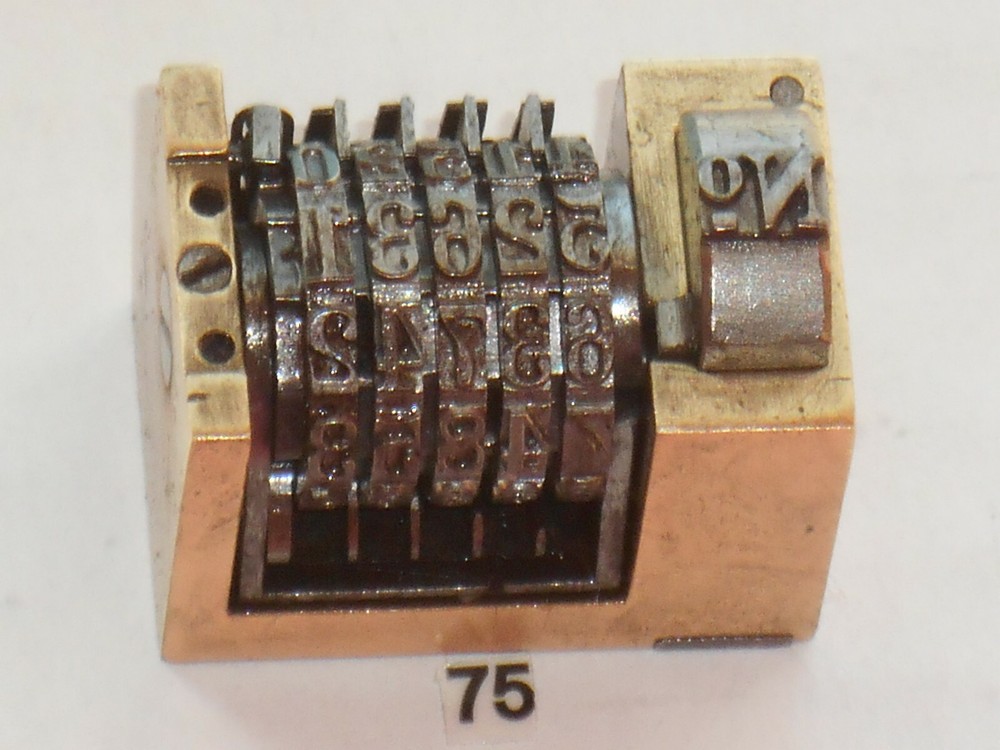 WMA | letterpress numbering machine | 75