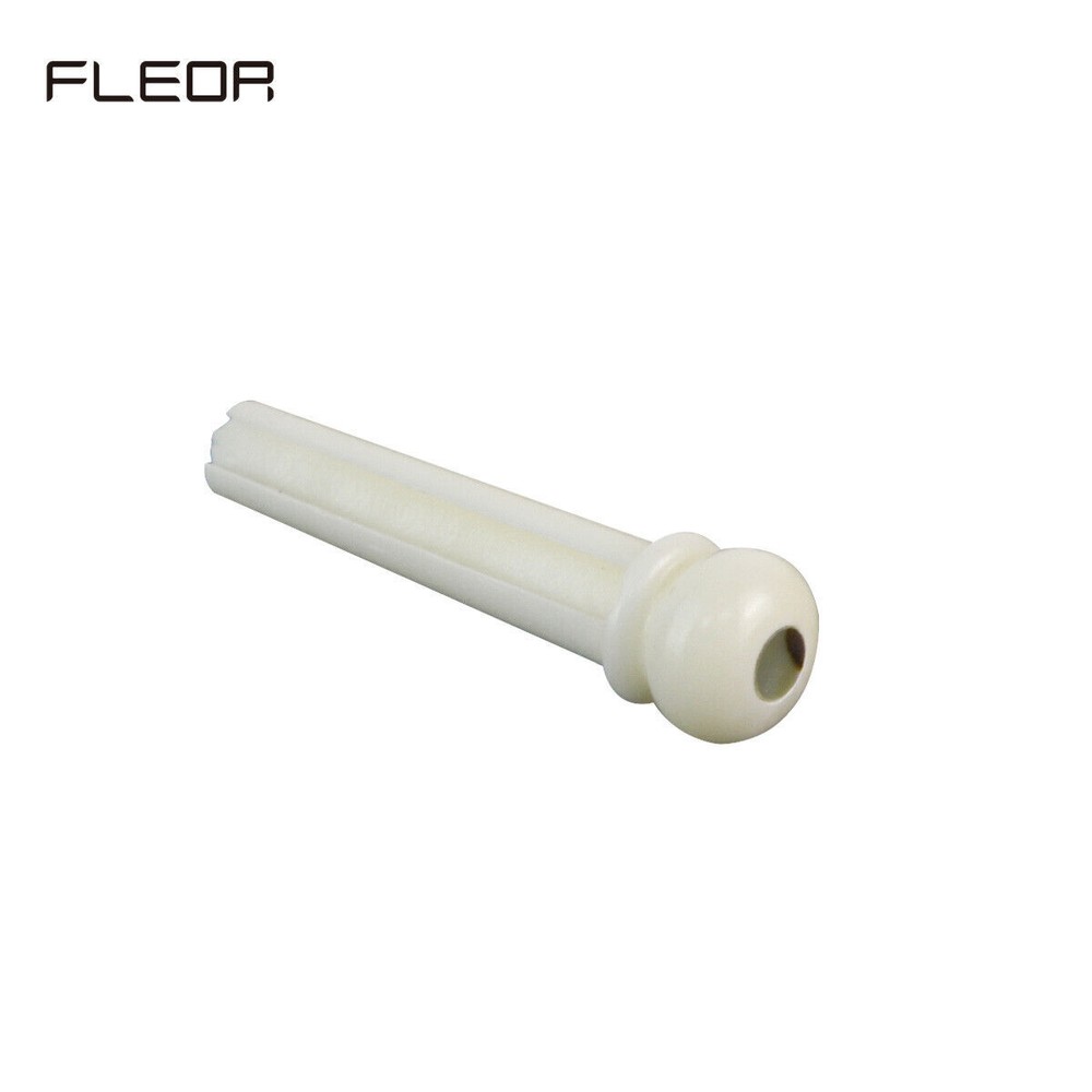 6PCS Cattle Bone Bridge String Pin Post with Abalone Dot for Acoustic Guitar