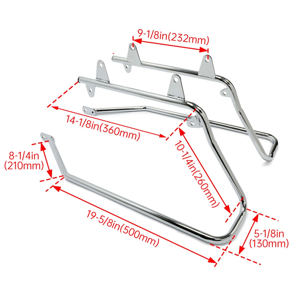 Hard Saddlebag Saddle bag Conversion Brackets For Harley Softail w/ Hardware