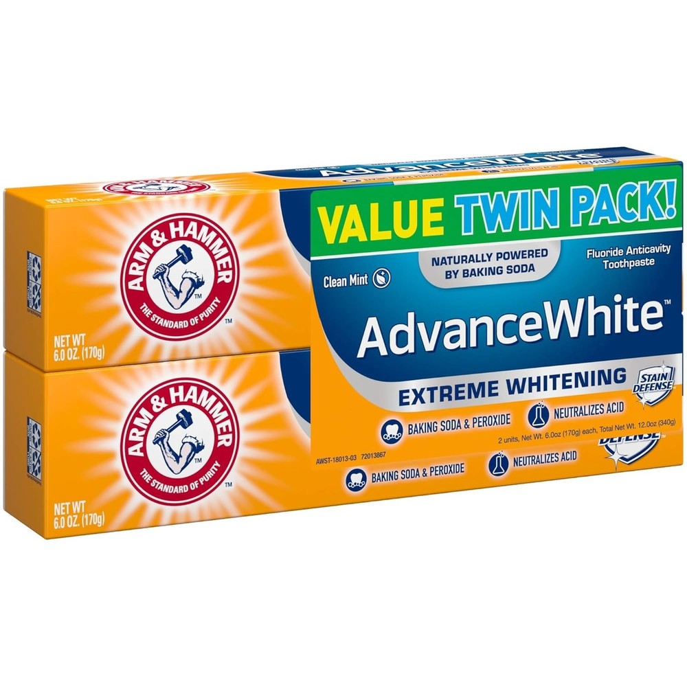 Fresh Mint Advance White Toothpaste – Powerful Whitening & Plaque Control, 6 oz