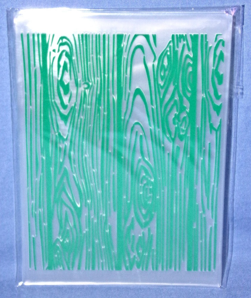 Diamond Press Embossing Folder Wood Pattern Design Image size 5" x 4" Free Ship