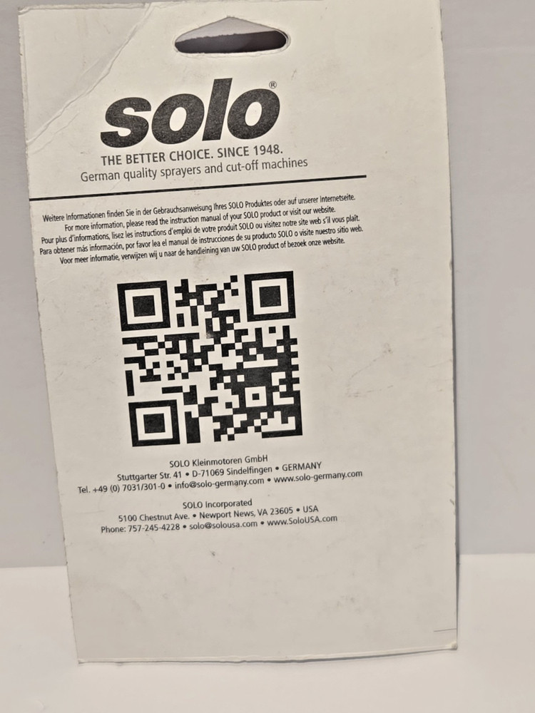 SOLO 4074666-P Speed Tip Multiple Spray Pattern Nozzle New in Package