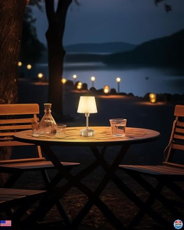 UMEXUS 2-Pack Mini Cordless Table Lamps - Rechargeable Touch-Control Dimmable