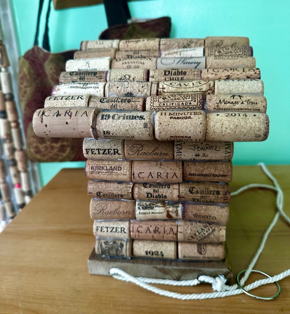 Handmade Wine Cork Birdhouse 