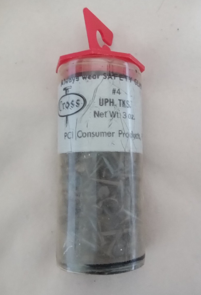 VINTAGE CROSS UPHOLSTERY TACKS #4 3 OZ