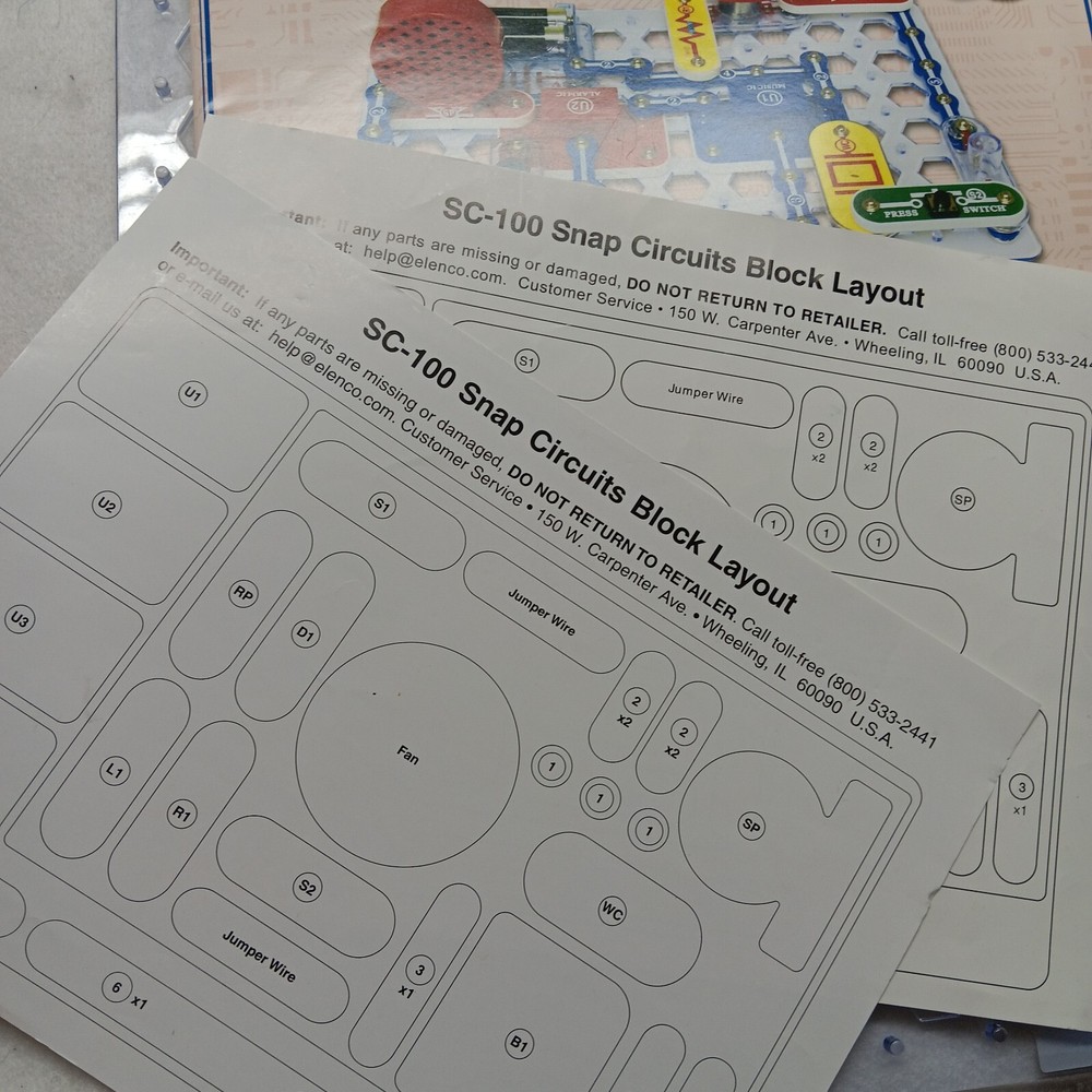 Elenco Snap Circuits Lot Projects 1-101, 102-305