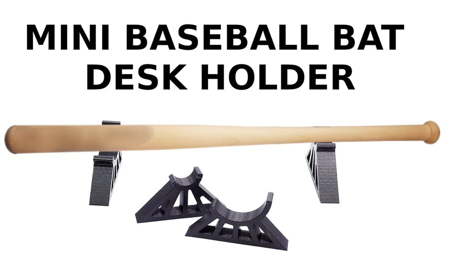 Flat Desk / Table Display Holder for Mini Souvenir Baseball Bat