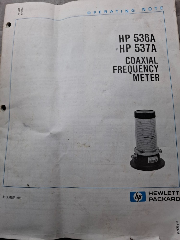 Coaxial Frequency Meter - Hewlett Packard HP 537A