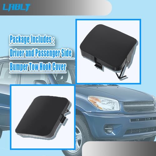 2pcs Front Left Right Bumper Tow Hook Bracket Cover Cap Replacement for RAV4