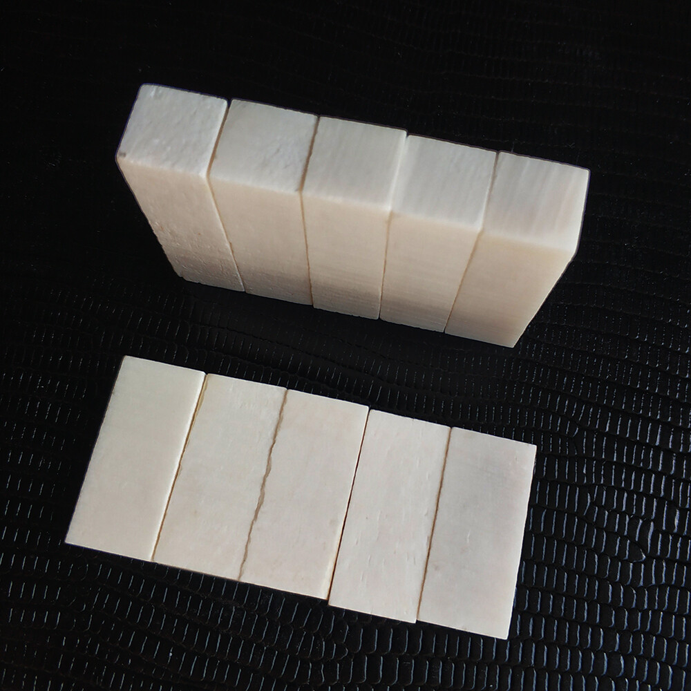 5 Sets Violin White Bone Saddle + Nut material Violin Making Restore Repair