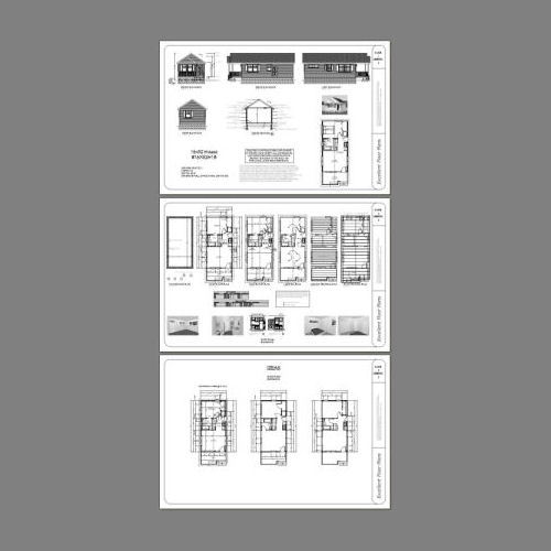 16x32 Tiny House -- 511 sq ft -- PDF Floor Plan -- Model 1B