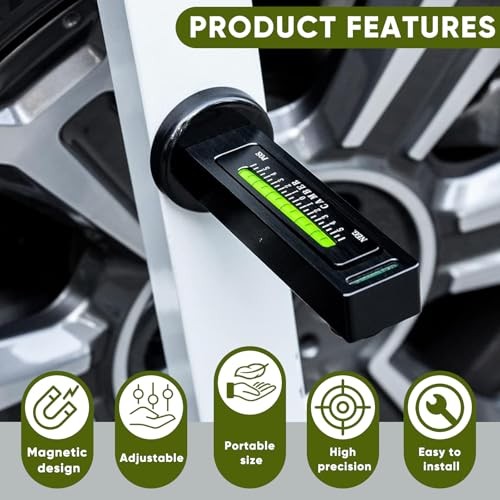 Adjustable Magnetic Gauge Tool, Camber Castor Strut Wheel Alignment Black