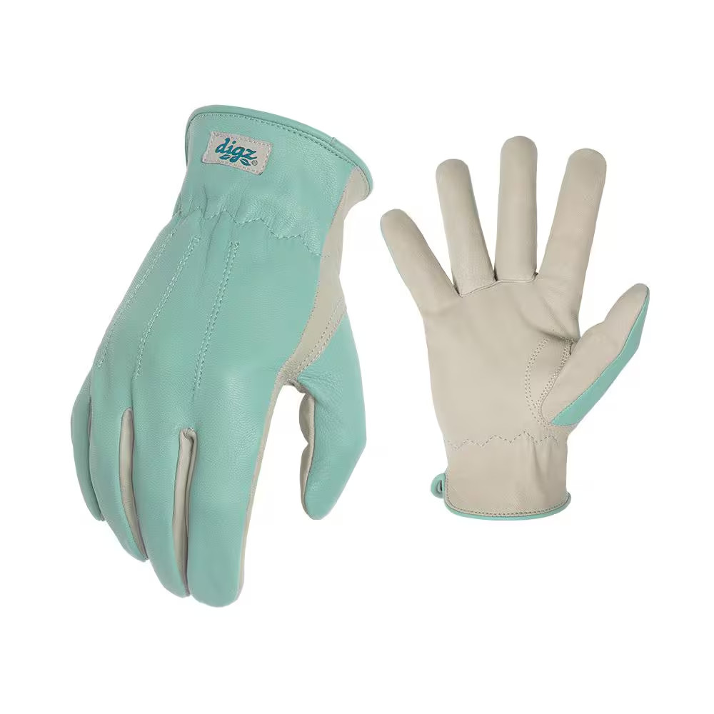 Women'S Large Green Full Grain Goatskin Gloves