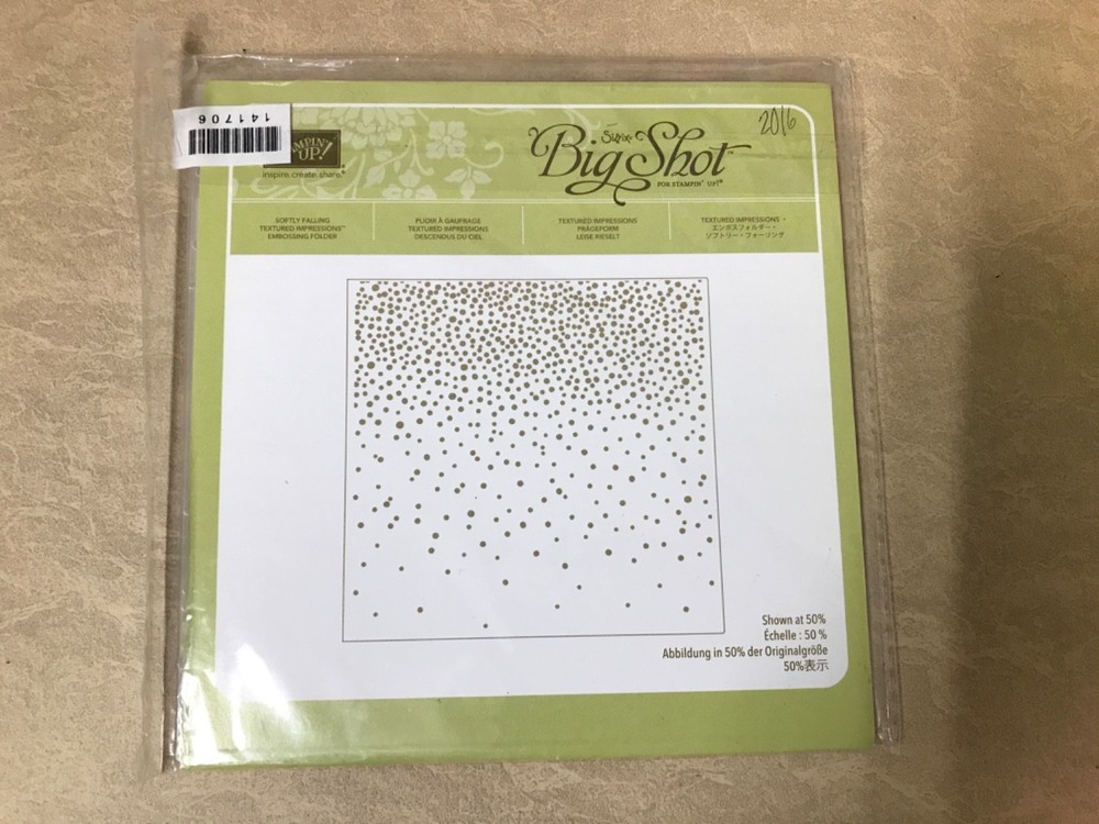 Stampin'Up! Textured Impressions SOFTLY FALLING Embossing Folder
