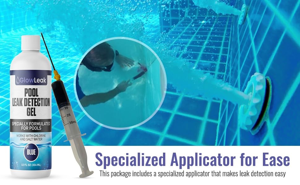 Professional Pool Leak Detection Kit + 2 Precision Dispensing Applicators wit...
