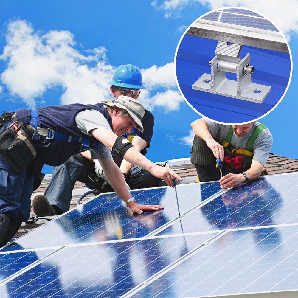 Solar Panel Mounting Brackets, 8PCS Adjustable RV Solar Panel Mount, Tilt Ang...