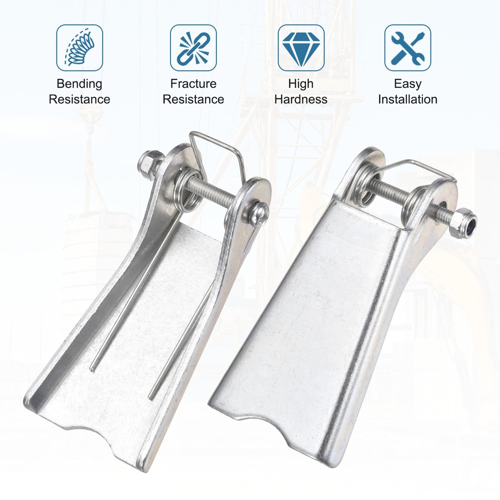 2 Pack 3 Inch / 75mm 5T Metal Replacement Hooks Latch, Silver