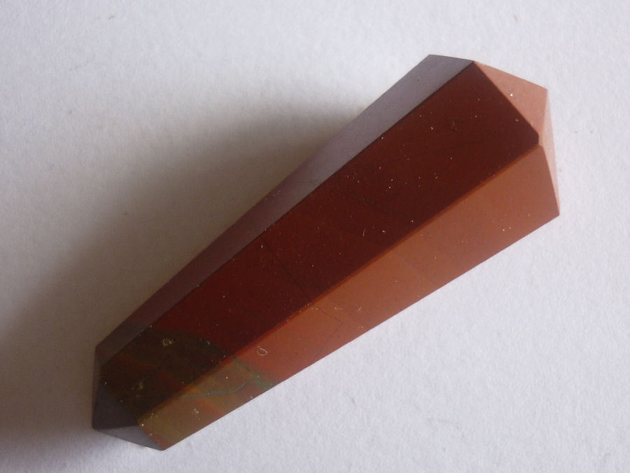 RED JASPER A+ mineral stone DOUBLE TIP OBELISK ROD BRACKET