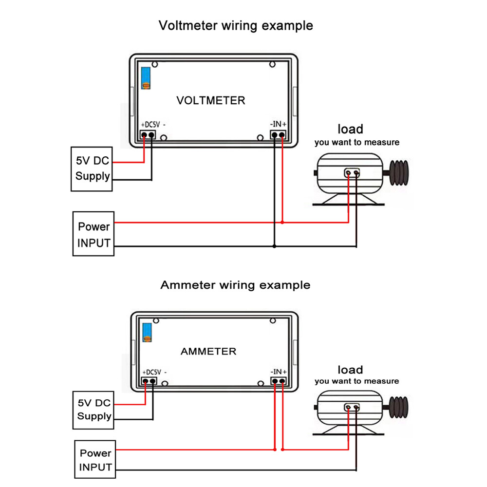 DC Volt AMP Meter Voltage Voltmeter Current Ammeter LED Digit Milli Micro uA mA