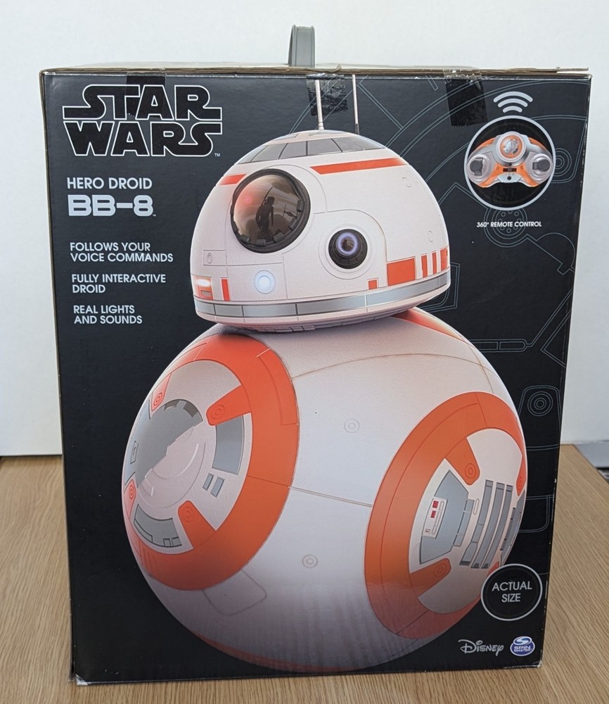 (NEEDS REPAIR) SpinMaster BB-8 Star Wars Interactive Hero Droid w/ accessories