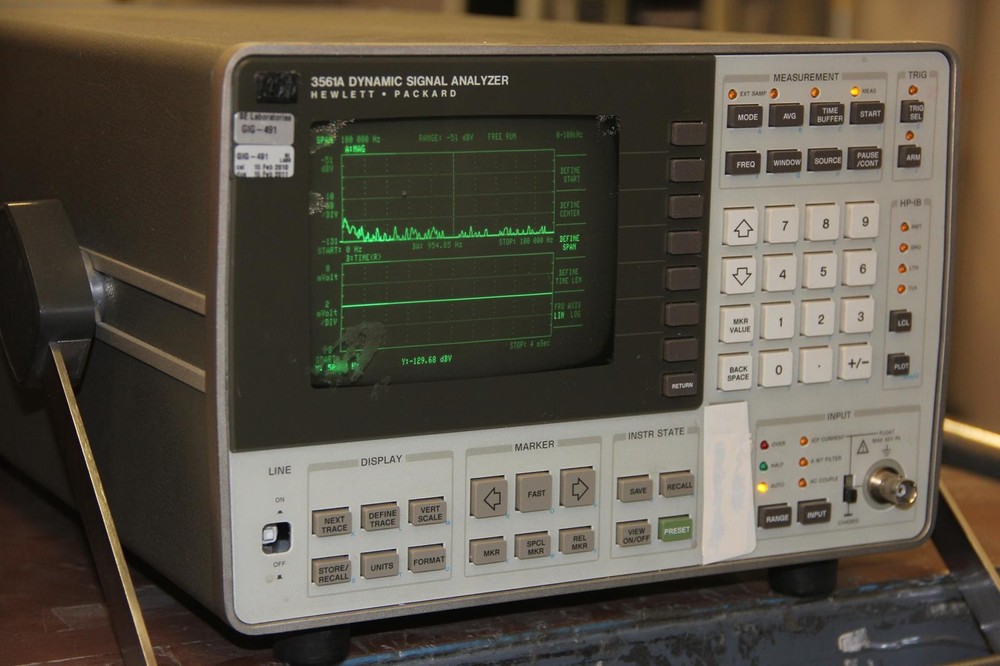 HP Hewlett Packard 3561A Dynamic Signal Analyzer Missing Power Button