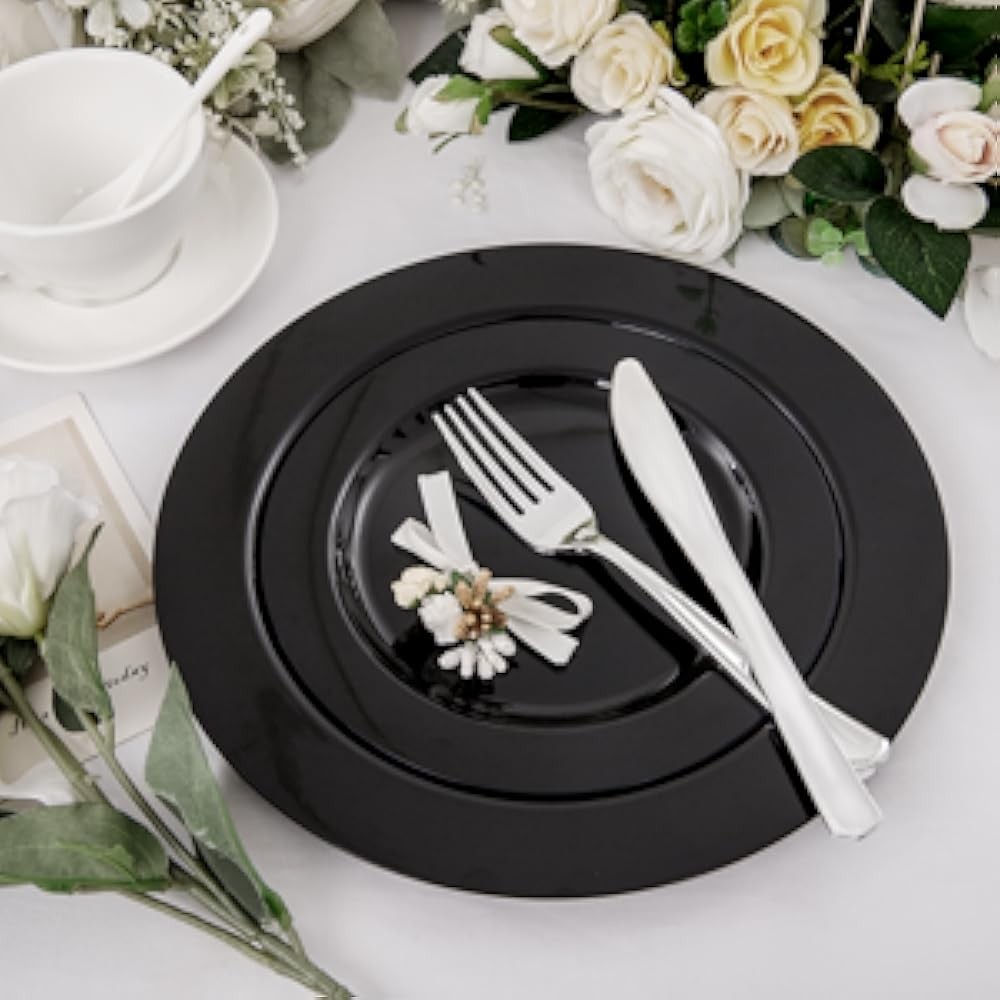 Bla Plastic Plates - Heavy Duty Bla Disposable Plates for 30