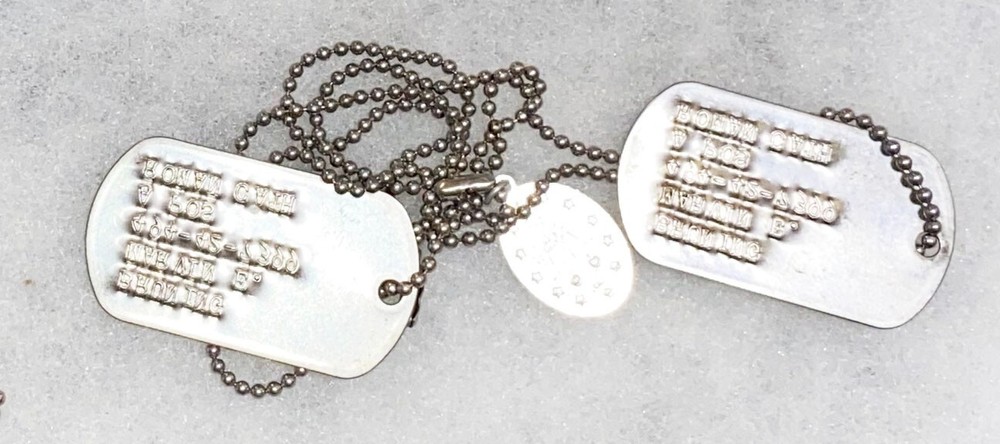 Marvin Bruning Dog Tag Set