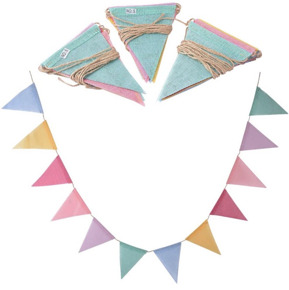 48pcs Triangle Flags Multicolored for Party Home Wedding Birthday