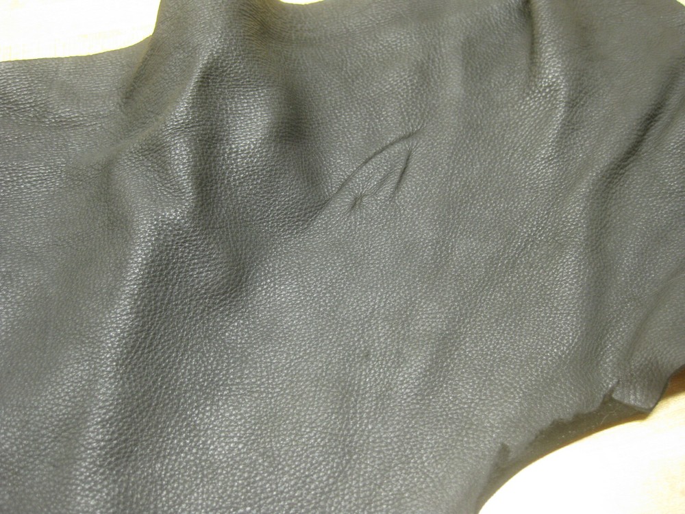 Black Top Grain Deer Leather #0009739 ROW 73