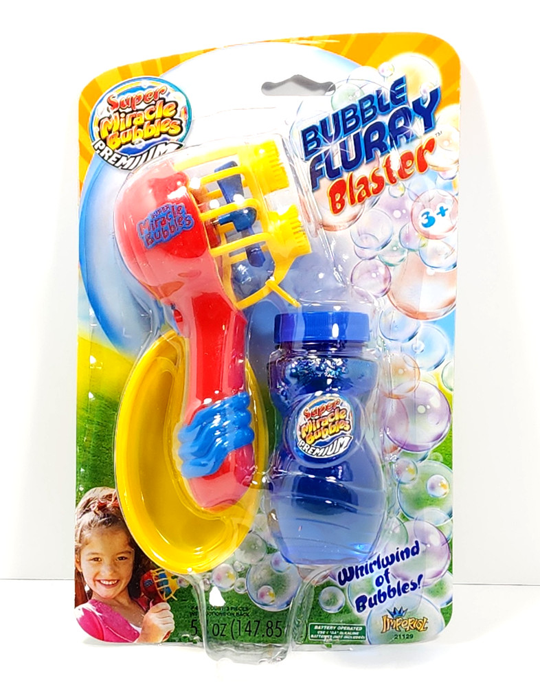 Bubble Flurry Blaster Super Miracle Bubbles Premium New