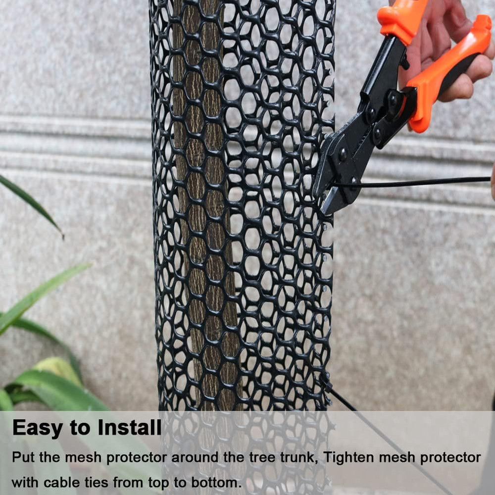 Mesh Tree Trunk Protectors, 6 Pack 40 Inches Tree Bark Protector Guard with Zip