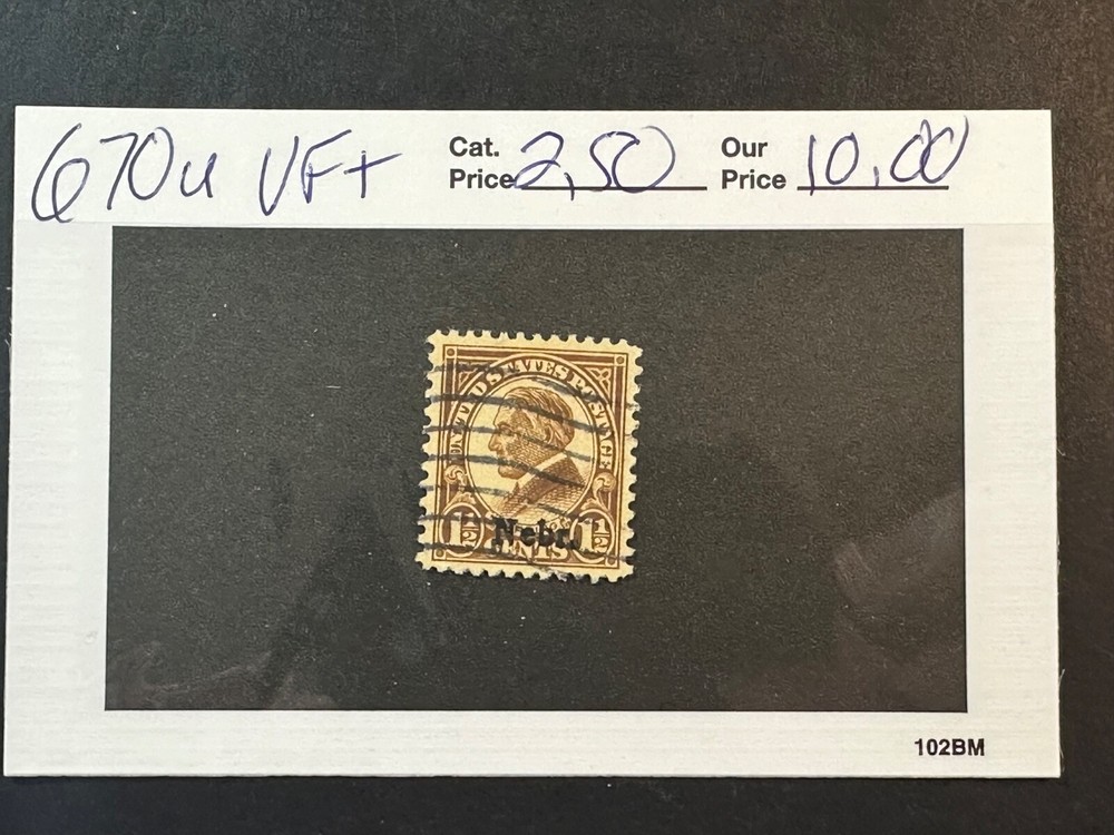 Scott # 670 VF+ Nice!     2024 Scott Catalogue Value $ 2.50